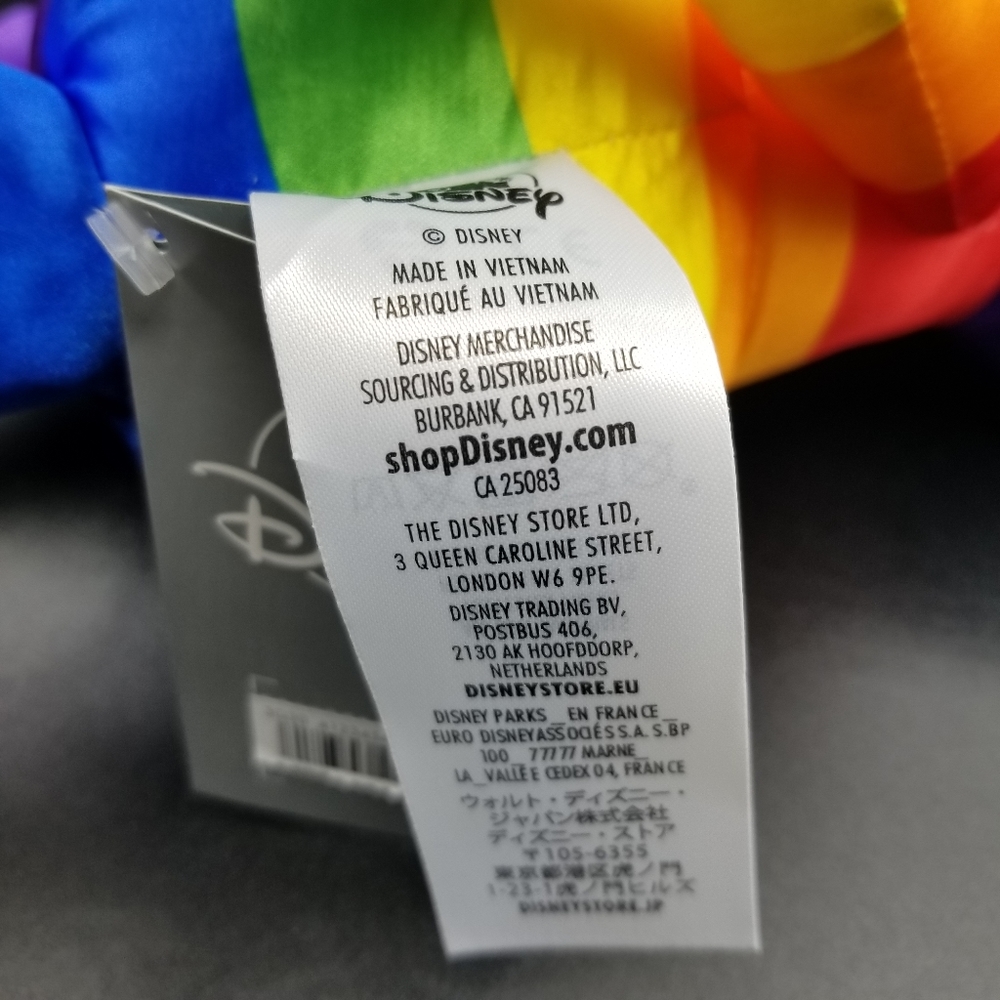 Disney's Mickey Mouse Rainbow Plush Doll 15.5" Height Mickey Pride Doll New - Picture 6 of 7